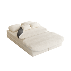 75  2-in-1 Foldable Sofa,Convertible Sleeper Foam Sofa Bed With Multi Functional Blanket, Corduroy Floor Folding Sofa Bed,  Floor Sofa Lounge Sofa For Living Room Bedroom Lounge Studio
