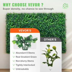 12pcs Artificial Boxwood Panel UV Boxwood Hedge Wall Panels Artificial Grass Backdrop Wall 24X16" 4cm Green Grass Wall Fake Hedge For Decor Privacy Fence Indoor Outdoor Garden Backyard