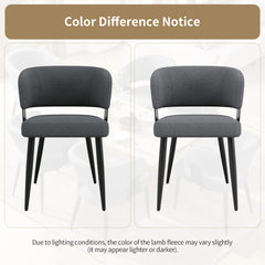 Modern Dining Chairs Set Of 2,Dining Room Chairs With Metal Legs Upholstered Fabric Dining Room Chairs With Curved Backrest, Soft Cushion Seat And Sturdy Metal Frame