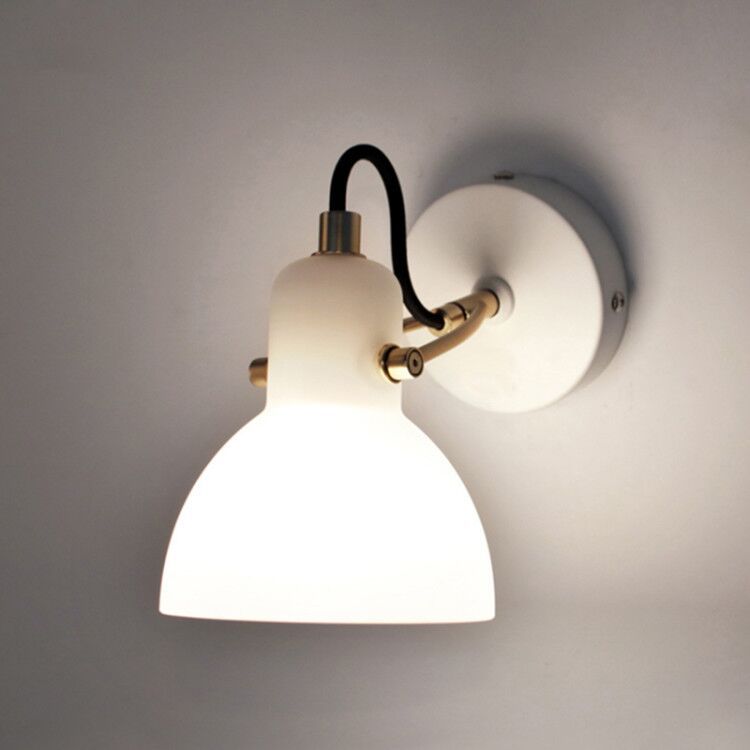 Simple Bedroom Bedside Rotating Glass Wall Lamp