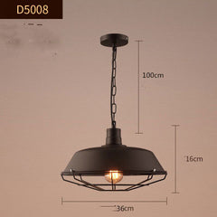Vintage Iron Chandelier Shopping Mall Restaurant Black
