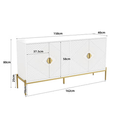 Modern Sideboards, Cabinets, Storage Cabinets, Chest Of Drawers, Suitable For Living Room Dining Room Entryway, 162 X 40 X 80 Cm W H D