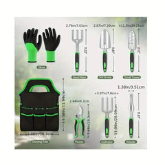 Garden Tools Set, 8 Piece Gardening Tools Set With Non Slip Ergonomic Handle, Heavy Duty Garden Tool Set With Storage Bag, Gardening Kit For Women, Garden Hand Tools Gift For Women And Men