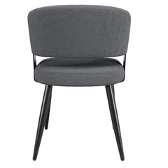Modern Dining Chairs Set Of 6,Dining Room Chairs With Metal Legs  Upholstered Fabric Dining Room Chairs With Curved Backrest, Soft Cushion Seat, And Sturdy Metal Frame