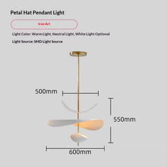 Sleek Modern Petal Chandelierdesigner Lighting For Restaurant Dining Tables And Bar Counters