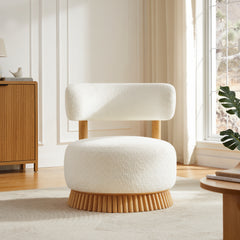 Modern Farmhouse Armless Chair, Wooden Base Featuring Thatched Roof Rod Design, Cozy Upholstered Chair For Living Room Or Bedroom