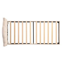Velvet Upholstered Bed,Single Bed-3ft 90x190cm, Shell-like Bed With Golden Iron Legs, Wooden Slatted Frame, Upholstered Bench With Storage Space 90x40x42cm