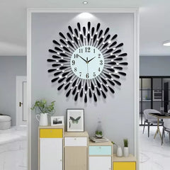 38CM Diamante Beaded Crystals Quartz Jeweled Wall Clock Home Decor Living Room
