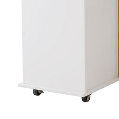 Kitchen Island Cart With Cabinet, 3 Drawers, Spice Rack, Towel Rack, 43.31  Wide