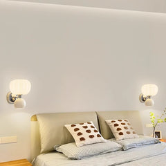 Cream Style Pumpkin Wall Lamp Master Bedroom Bedside Lamp