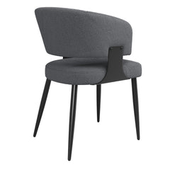 Modern Dining Chairs Set Of 6,Dining Room Chairs With Metal Legs  Upholstered Fabric Dining Room Chairs With Curved Backrest, Soft Cushion Seat, And Sturdy Metal Frame