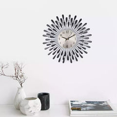 38CM Diamante Beaded Crystals Quartz Jeweled Wall Clock Home Decor Living Room