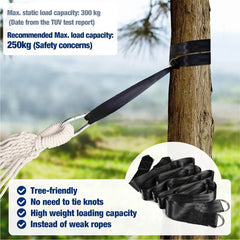 Garden Hammock Camping Canvas Hammock Bed Breathable Hanging Swing Spreader Bar