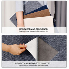 10X Self-Adhesive Carpet Tiles Commercial Retail Office Home Flooring Floor Mats----Dark Grey