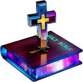 Magnetic Levitating Cross Lamp, Levitating Display 360°Floating Bible Night Light with Magnetic Levitation Touch Control Christian Decor for Home Office Bedroom 