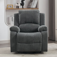 Power Massage Lift Recliner Chair With Heat & Vibration For Elderly, Heavy Duty And Safety Motion Reclining Mechanism Fabric Sofa With Storage Pockets, Cup Holders
