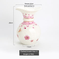 European Style Relief Floral Vase