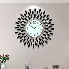 38CM Diamante Beaded Crystals Quartz Jeweled Wall Clock Home Decor Living Room