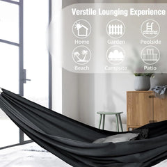 Garden Hammock Camping Canvas Hammock Bed Breathable Hanging Swing Spreader Bar