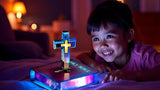 Magnetic Levitating Cross Lamp, Levitating Display 360°Floating Bible Night Light with Magnetic Levitation Touch Control Christian Decor for Home Office Bedroom 