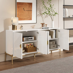 Modern Sideboards, Cabinets, Storage Cabinets, Chest Of Drawers, Suitable For Living Room Dining Room Entryway, 162 X 40 X 80 Cm W H D