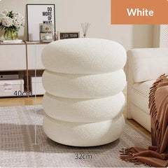 Small Stool Household Cream Style Living Room Round Stool Sofa