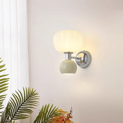 Cream Style Pumpkin Wall Lamp Master Bedroom Bedside Lamp