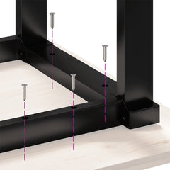 Coffee Table Legs O-Frame 60x40x38 cm Steel