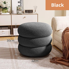 Small Stool Household Cream Style Living Room Round Stool Sofa