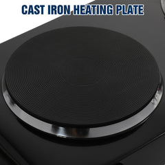 2000W Electric Cooker Double Hob Hot Plate Stove W Handle Table Hob Kitchen