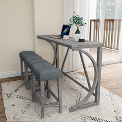 Bar Table Set With Power Socket, Bar Table And Chair Set For Living Room, Dining Room, Games Room