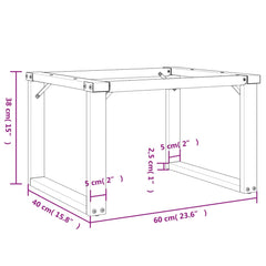 Coffee Table Legs O-Frame 60x40x38 cm Steel