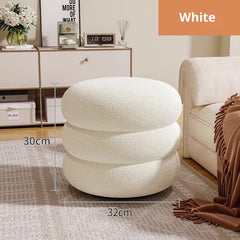 Small Stool Household Cream Style Living Room Round Stool Sofa