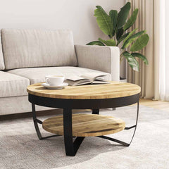 Coffee Table Rough Solid Mango Wood