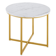 Modern Metal Frame Round Marble Dining Table And Chair Set 5 Pieces With 4 Semi-circular Stools, Suitable For Small Apartments And Restaurants