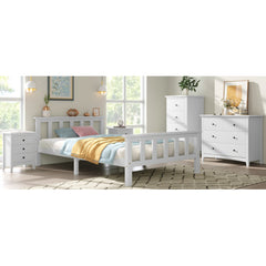 Single Bed White 3ft Solid Pine Wooden Bed Frame For Adults, Kids 190 X 90 Cm 3FT