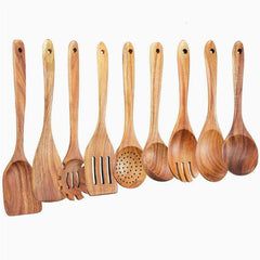 High Temperature Vegetable Spatula Acacia Wood Cooking Set Wooden Spatula