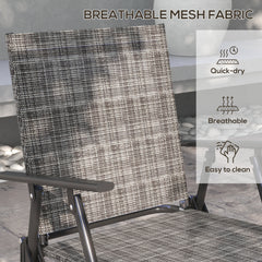 Four-Piece Metal Garden Sofa Set - Mixed Grey
