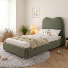 Upholstered Bed, Single Bed, Children's Bed, 3ft-90 X 190cm, Hydraulic Bed, Bed With Headboard And Large Storage Space, Upholstered Headboard, Velvet, Green