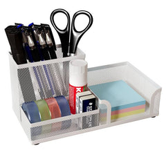 Stationery Organisers Desk Organiser Tray, Desk Tidy And Desk Tidy Organiser, Desktop Organiser For Pens, Sticky Notes & Office Supplies, Small Desk Organiser, Metal With Anti-Slip Pads, Stylish Indus