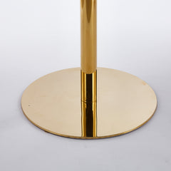 31.5 Folding GOLDEN AND WHITE Tulip BAR Table Mid-century BAR  Table For 2-4 People With Round Mdf Table Top, Pedestal BAR  Table,  MDF Top