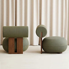 Nordic Modern Light-Luxury Solid Wood Sofa Chair