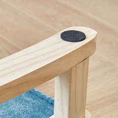 Small Wood Footstool Footrest Pouffe Foot Stool Padded Ottoman SeatBench
