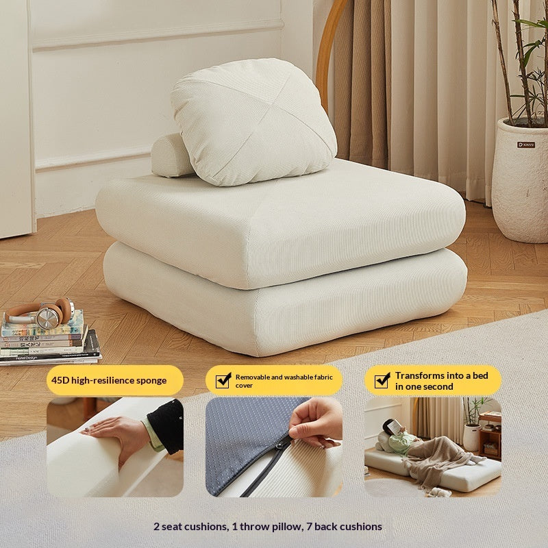 Solid-color, Minimalist, Casual Foldable Lazy Sofa