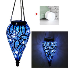 Outdoor Garden Solar Powered LED Light Lantern Hanging Yard Decoration Lamp