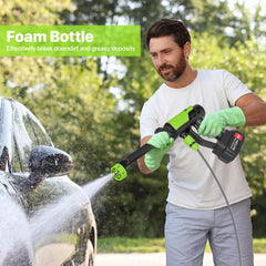 Cordless Car Pressure Washer Water High Power Jet Wash Cleaner Portable 2Battery