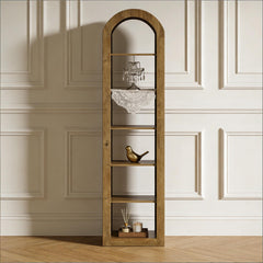 Open Bookcase,Arched Display Shelf