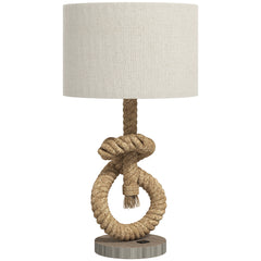 Nautical LED Table Lamp With USB Charging Port, Bedside Desk Lamp For Bedroom, Living Room, Home Office