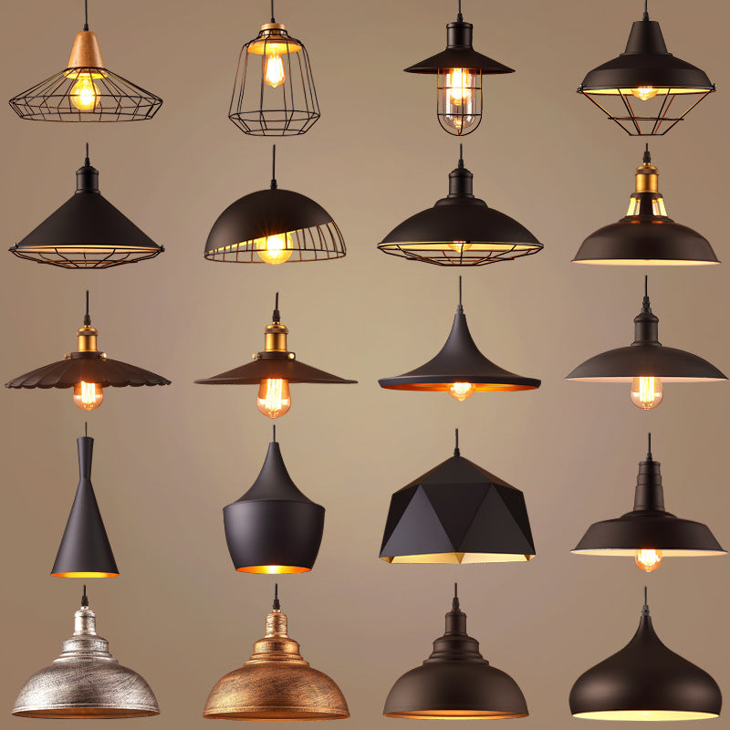 Vintage Iron Chandelier Shopping Mall Restaurant Black