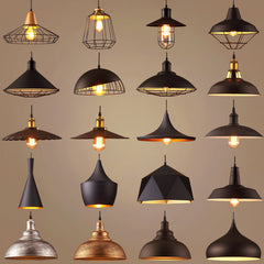 Vintage Iron Chandelier Shopping Mall Restaurant Black